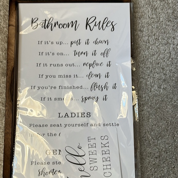 Bathroom Rules Sign Set. - Picture 7 of 10